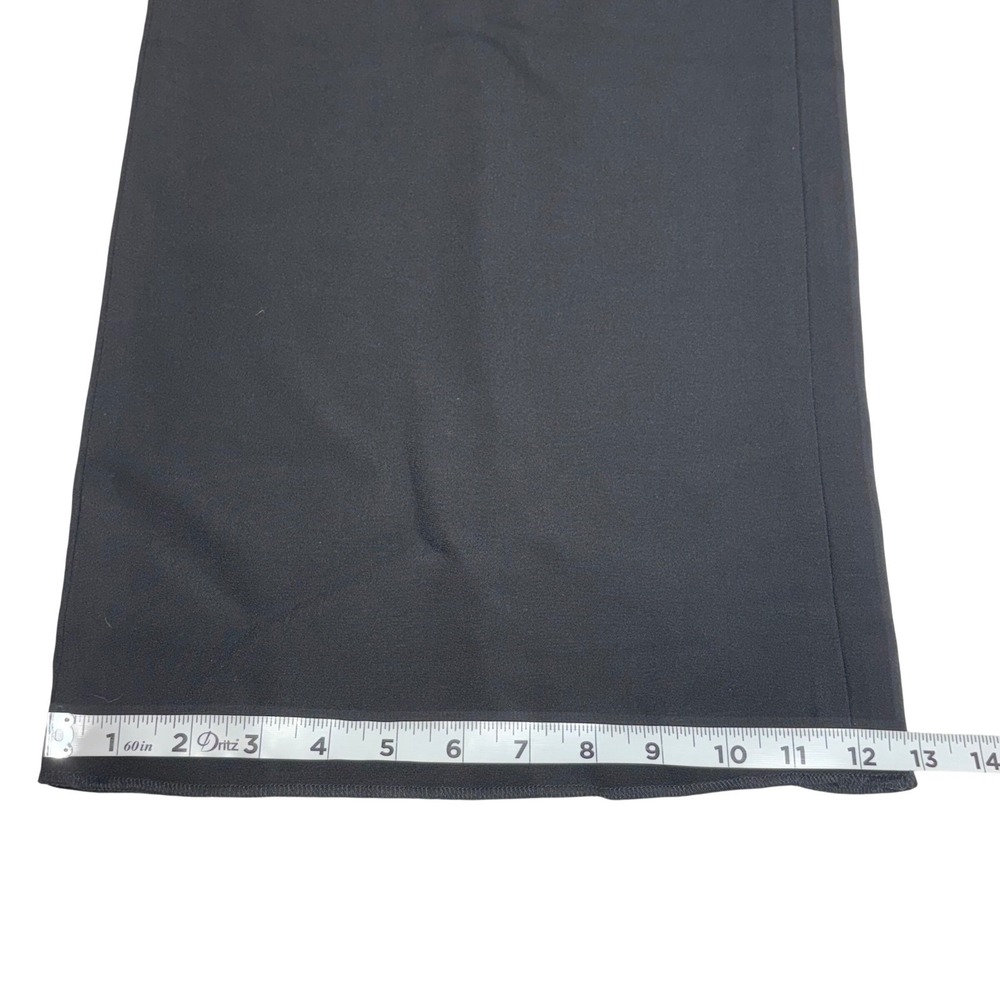 St. John Wide Leg‎ Sailor Pants Womens 12 Caviar Black Gold Button High Rise NEW - Picture 8 of 13